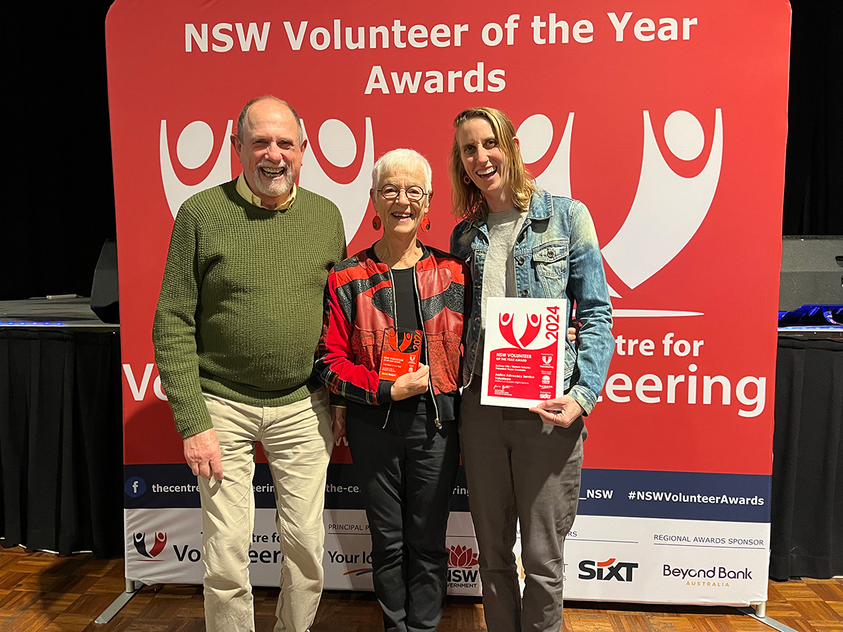 Recognition at Sydney City/Eastern Suburbs Volunteer of the year